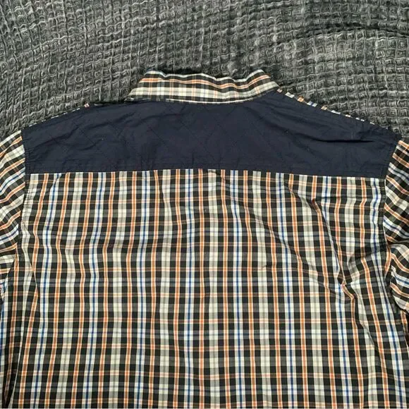 SOUTHPOLE Hexagon Product Long Sleeve Plaid Button Down Shirt Men's XL #732 - Picture 5 of 9